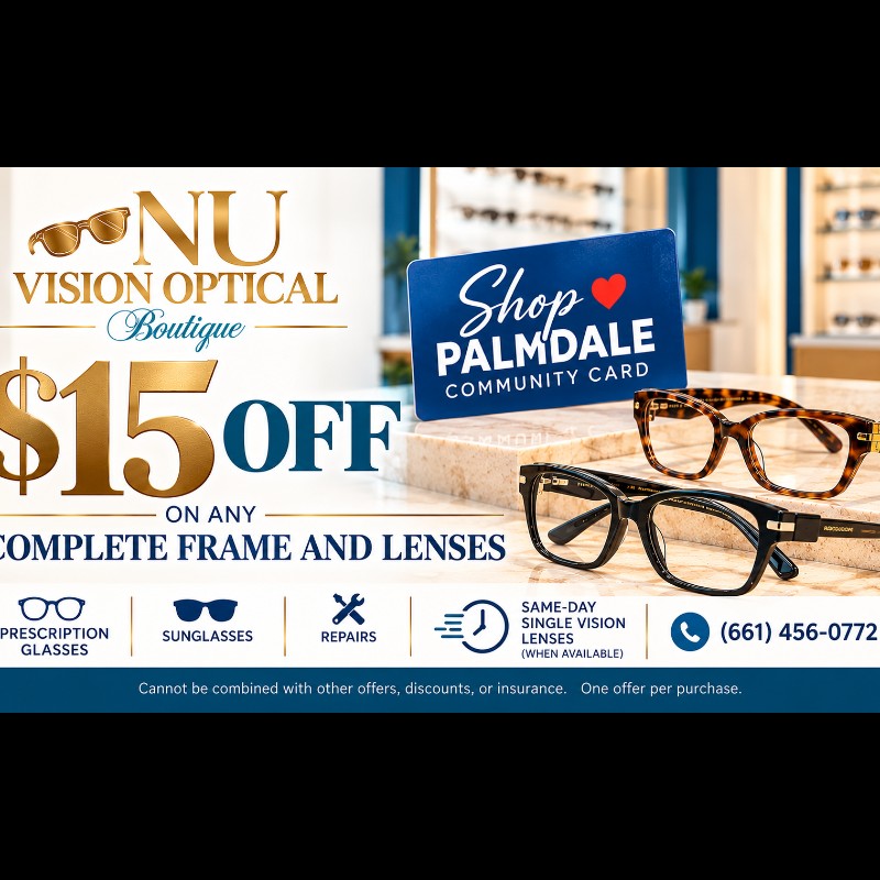 $15 OFF Your New Glasses!