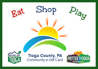Tioga County,PA Community e-Gift Card Digital Gift