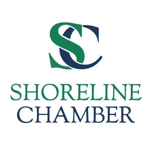 The Shoreline Chamber Shop Local Card logo