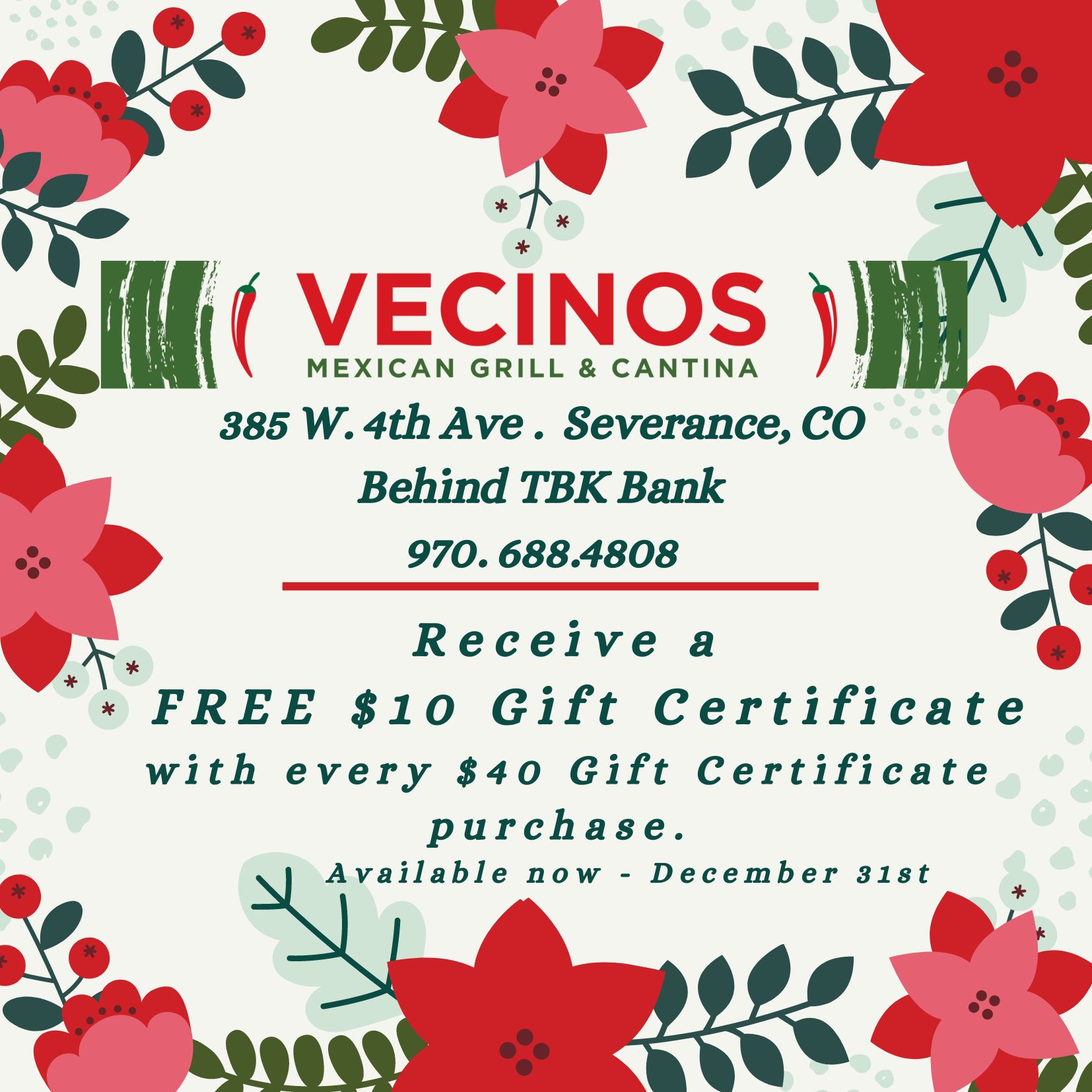 Vecinos Mexican Grill & Cantina Coupon